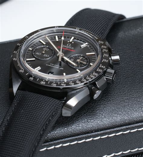 moonwatch omega co-axial chronograph 44.25 mm black black price|Speedmaster Dark Side of the Moon Black Black .